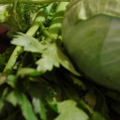 Stangensellerie und Kohlrabi